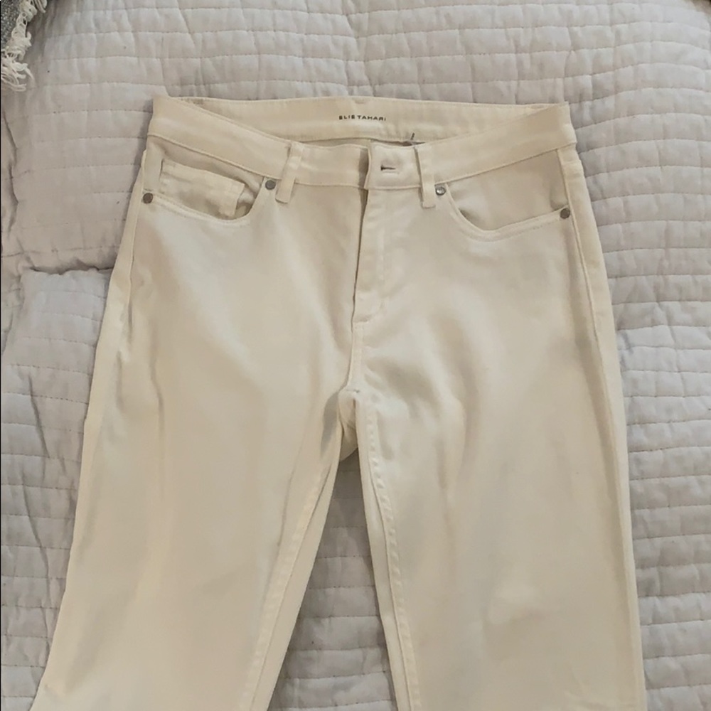 Elie Tahari Janice white flare Jean